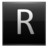 Letter R black Icon